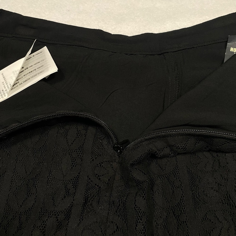 2/$30 NWT American Eagle Black Lace Overlay Zip Up Mini Skirt Size 5 #0719 - Picture 2 of 9